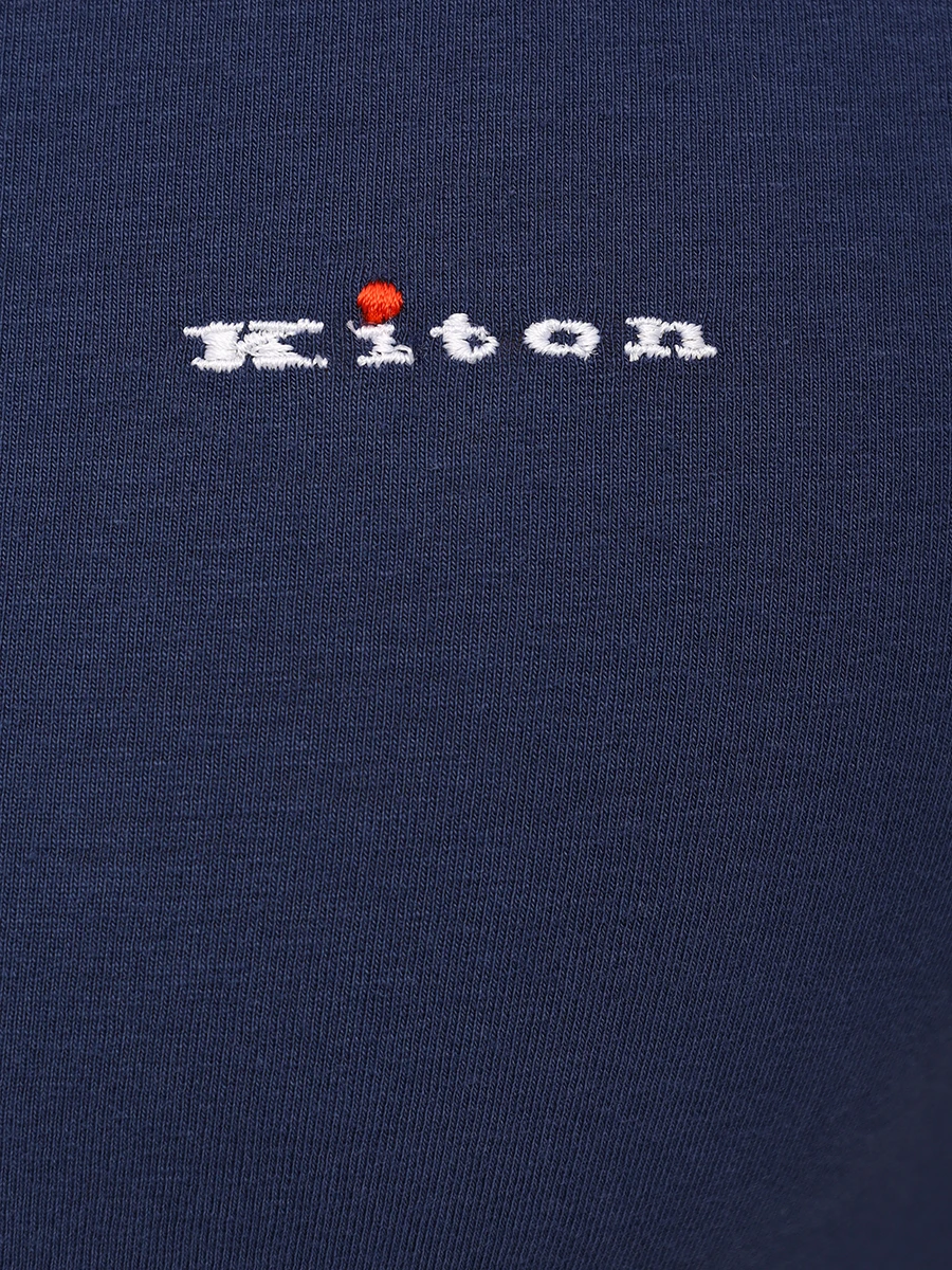Футболка хлопковая KITON UNWM008K0701F03001 Синий  Фото 6