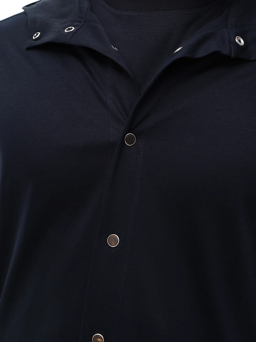 Рубашка хлопковая KITON UMCPETEK06R491100 Синий  Фото 5