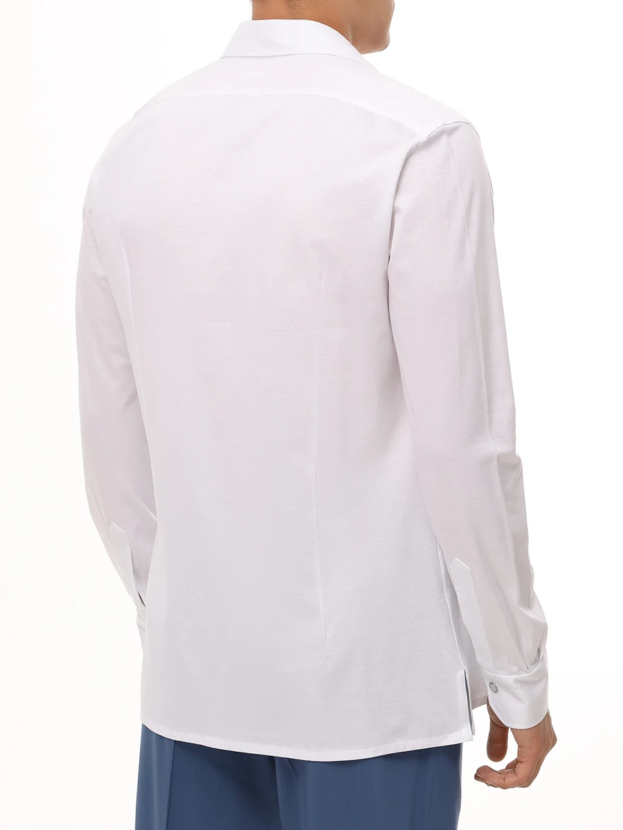 Рубашка Slim Fit хлопковая KITON UMCNERPK06R491200 Белый  Фото 3