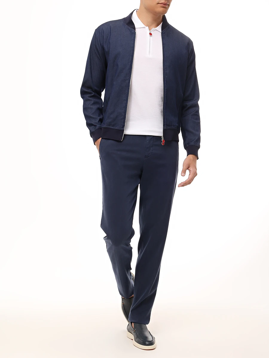 Поло хлопковое KITON UMKX33Z40C00L Белый  Фото 2