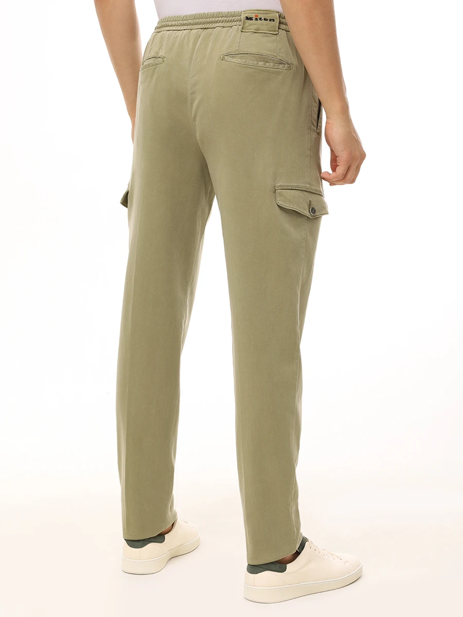 Брюки из лиоцелла KITON UPLACTK0606F09005 Зеленый  Фото 3