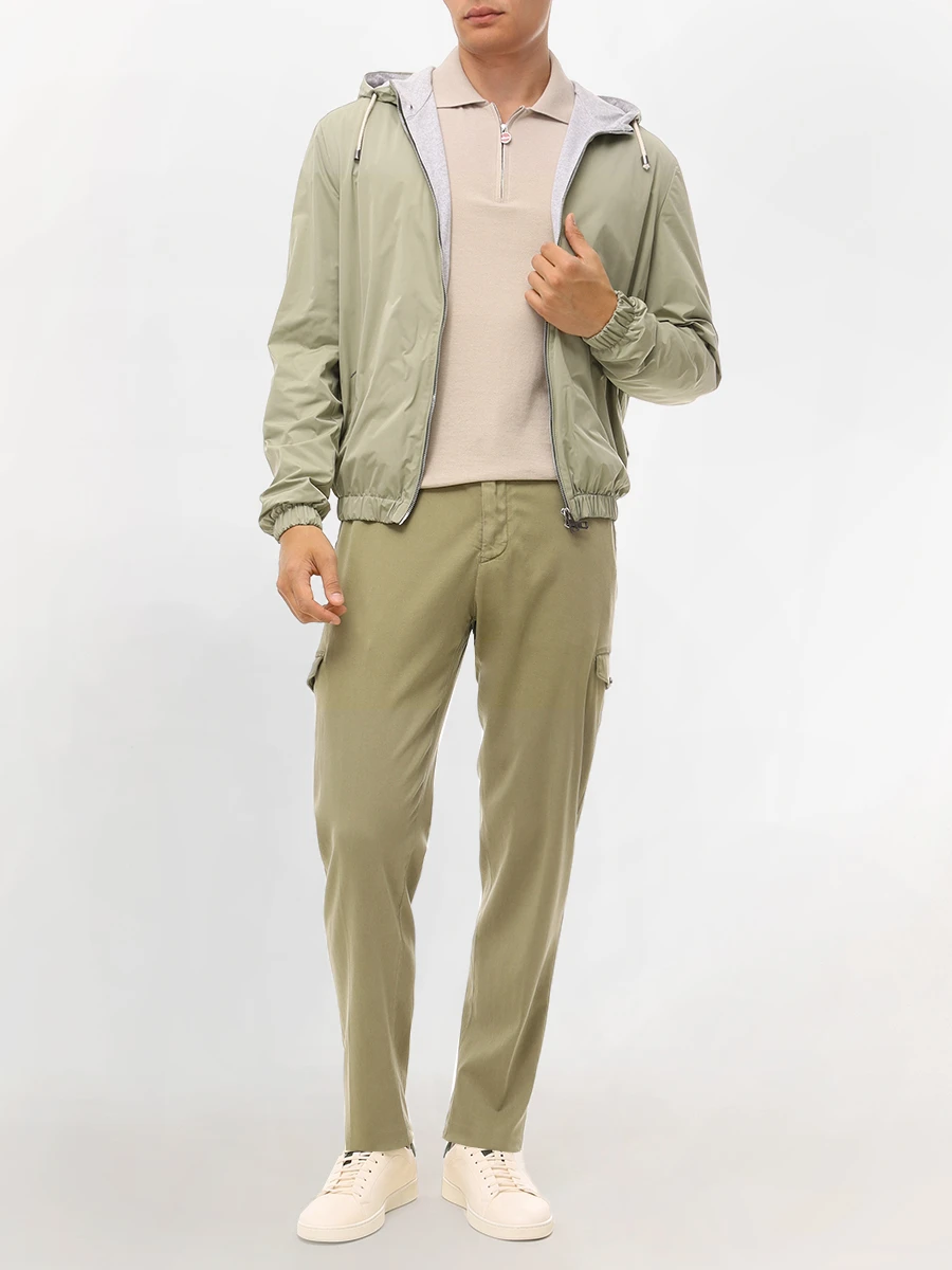 Брюки из лиоцелла KITON UPLACTK0606F09005 Зеленый  Фото 2