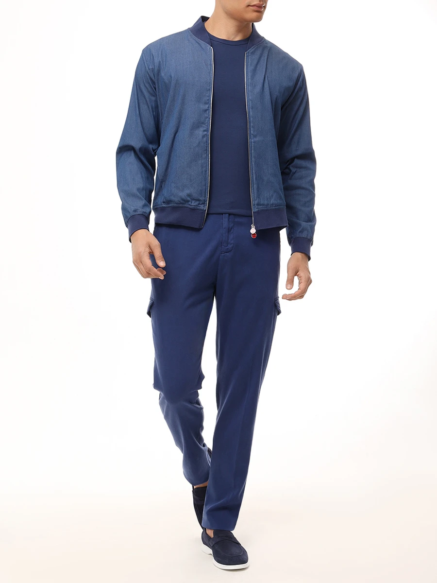 Брюки из лиоцелла KITON UPLACTK0606F02002 Синий  Фото 2