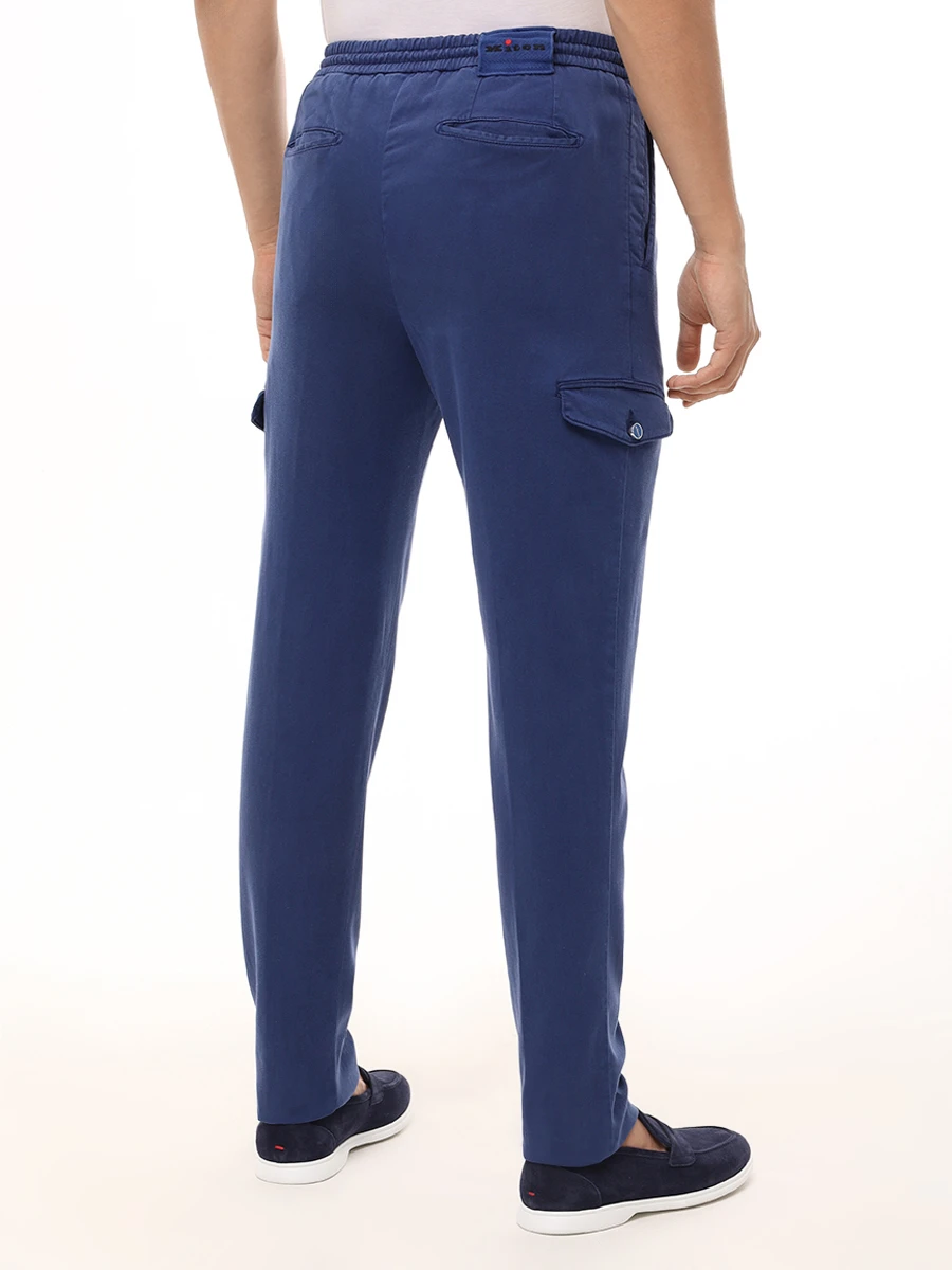 Брюки из лиоцелла KITON UPLACTK0606F02002 Синий  Фото 3