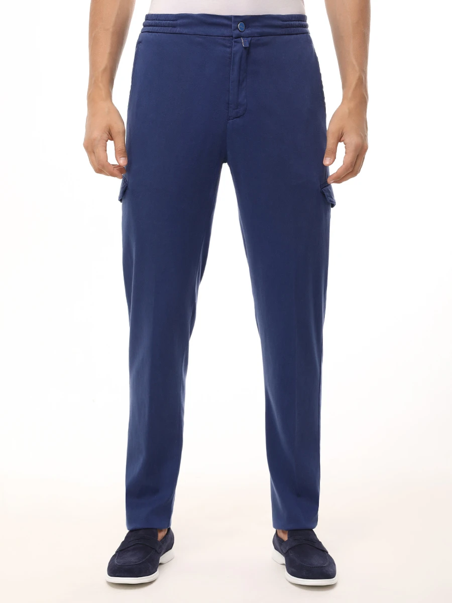 Брюки из лиоцелла KITON UPLACTK0606F02002 Синий  Фото 4