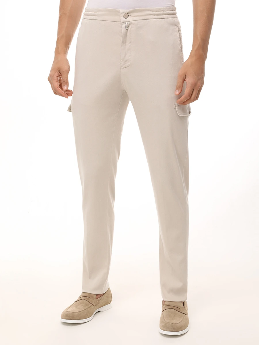 Брюки из лиоцелла KITON UPLACTK0606F05002 Бежевый  Фото 4