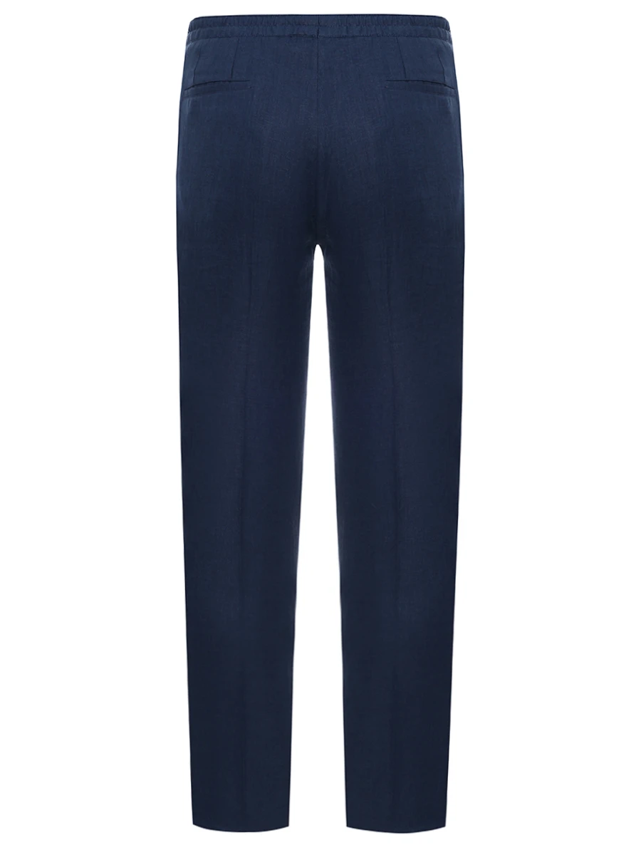 Брюки льняные KITON UPN01H0928610001 Темно Синий  Фото 2