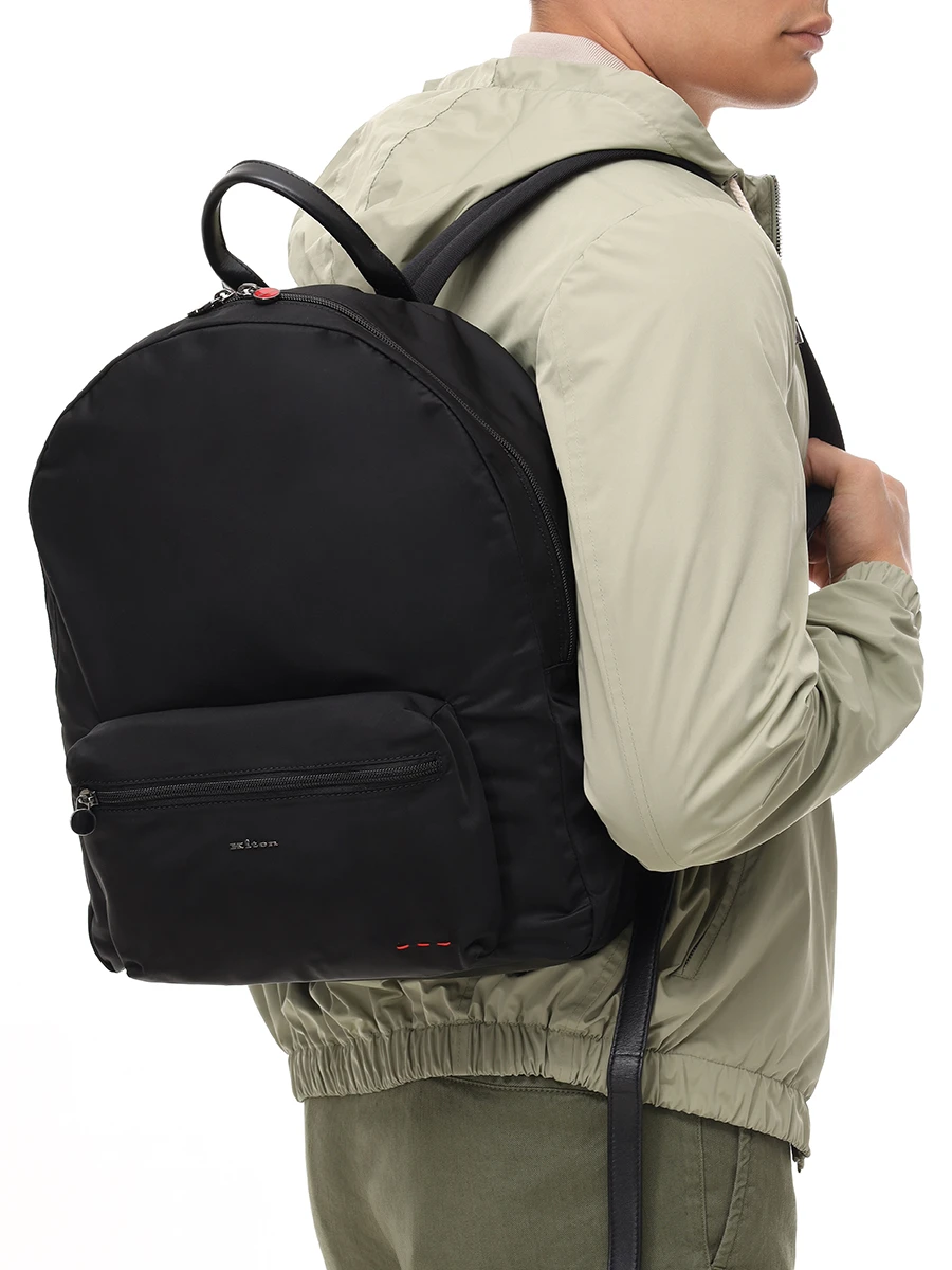 Рюкзак текстильный KITON UBA0084N0122101005 Черный  Фото 2