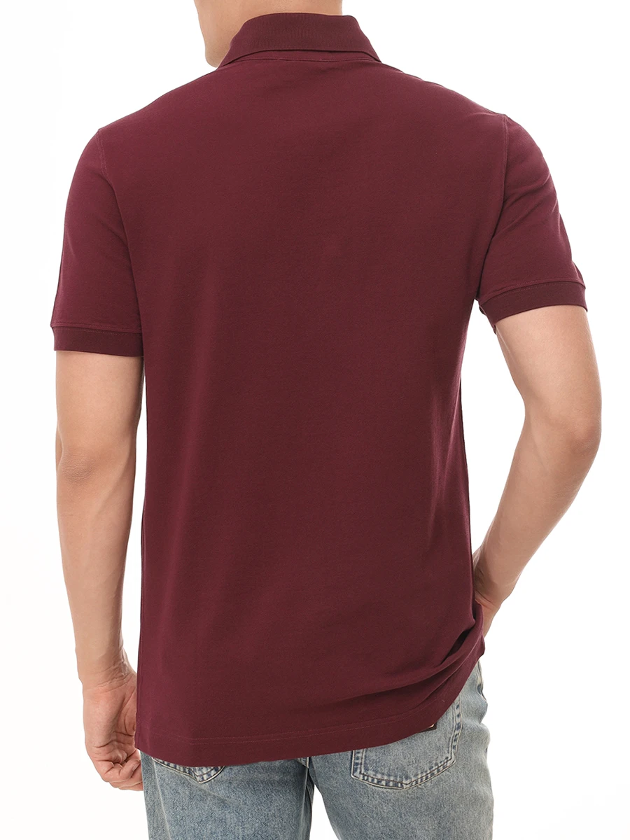 Поло хлопковое DOLCE & GABBANA G8SN1T FU7EN F0130 Бордовый  Фото 3