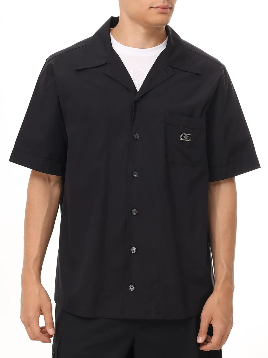 

Рубашка Regular Fit хлопковая, Черный, G5JH9T FU5EW N0000