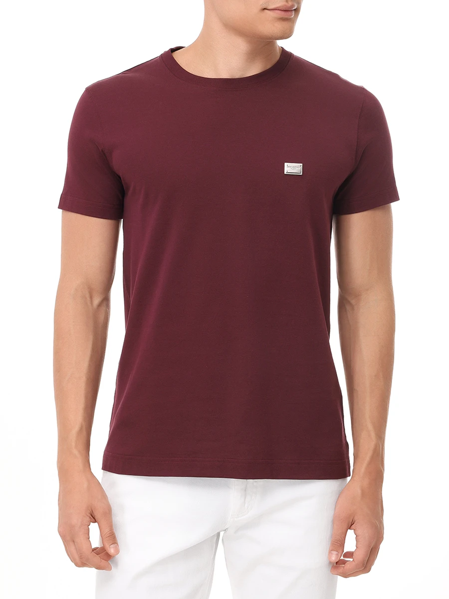 

Футболка хлопковая, Бордовый, G8RN8T G7N7A F0130