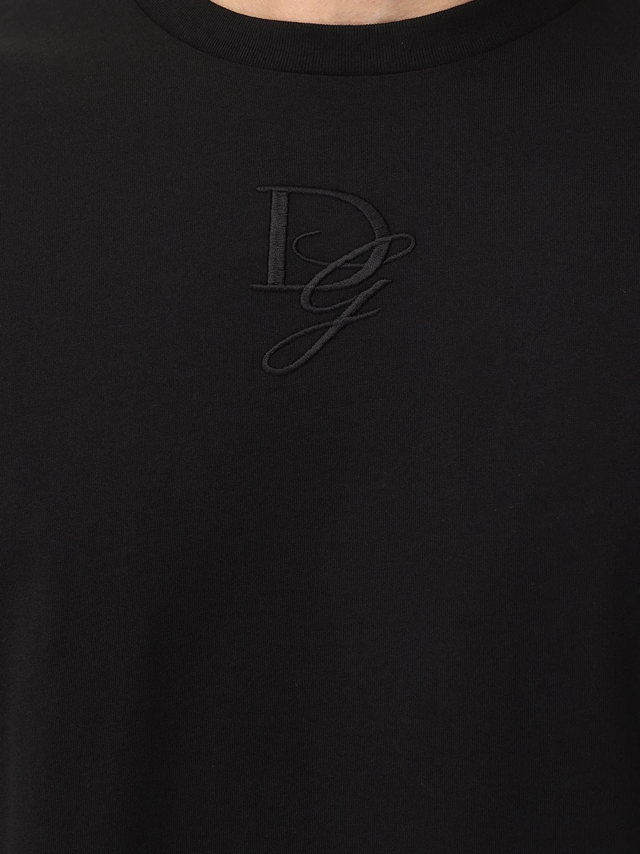 Футболка хлопковая DOLCE & GABBANA G8PN9Z G7O4E N0000 Черный  Фото 6