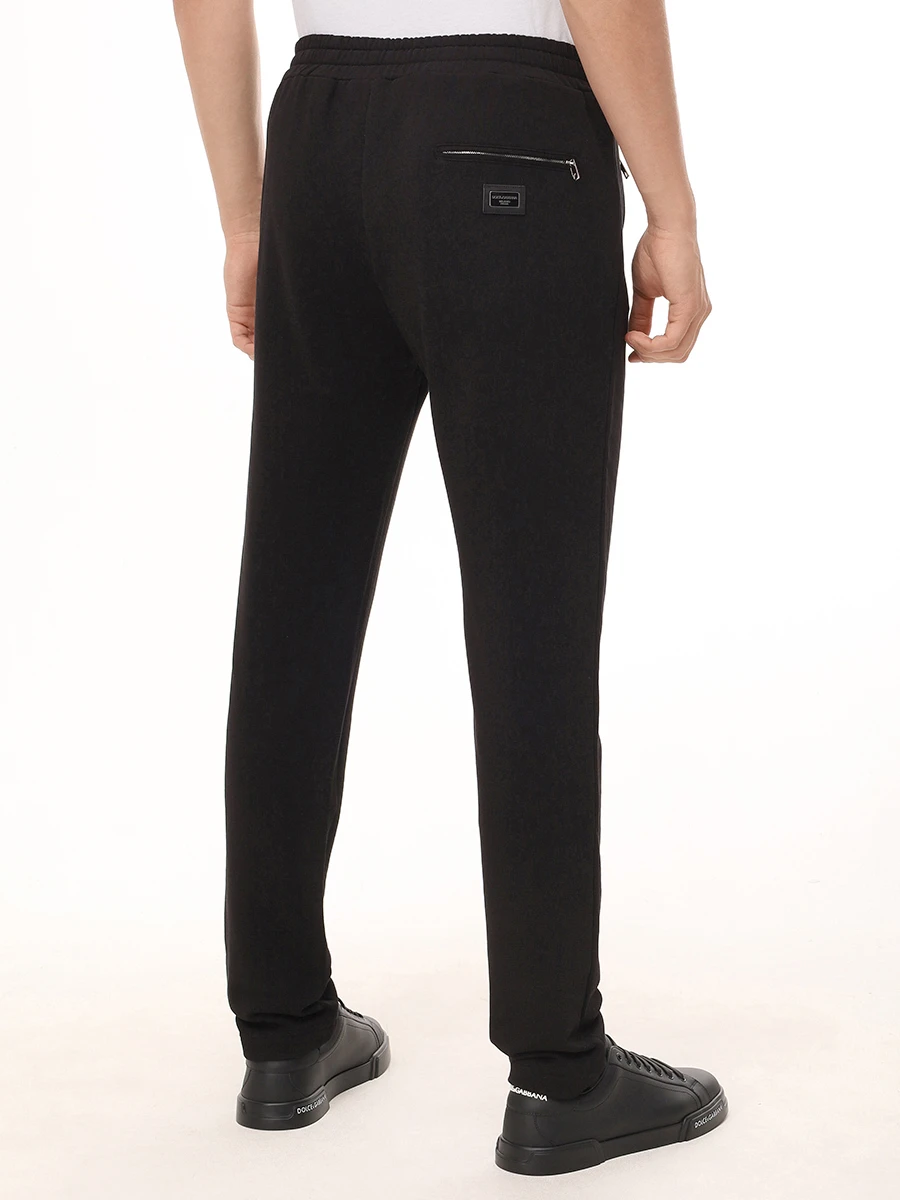 Брюки хлопковые DOLCE & GABBANA G4ZCAT G7JYX N000 Черный  Фото 3