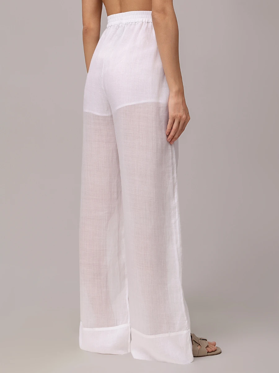 Брюки из рами FISICO FN59N0 Белый  Фото 4