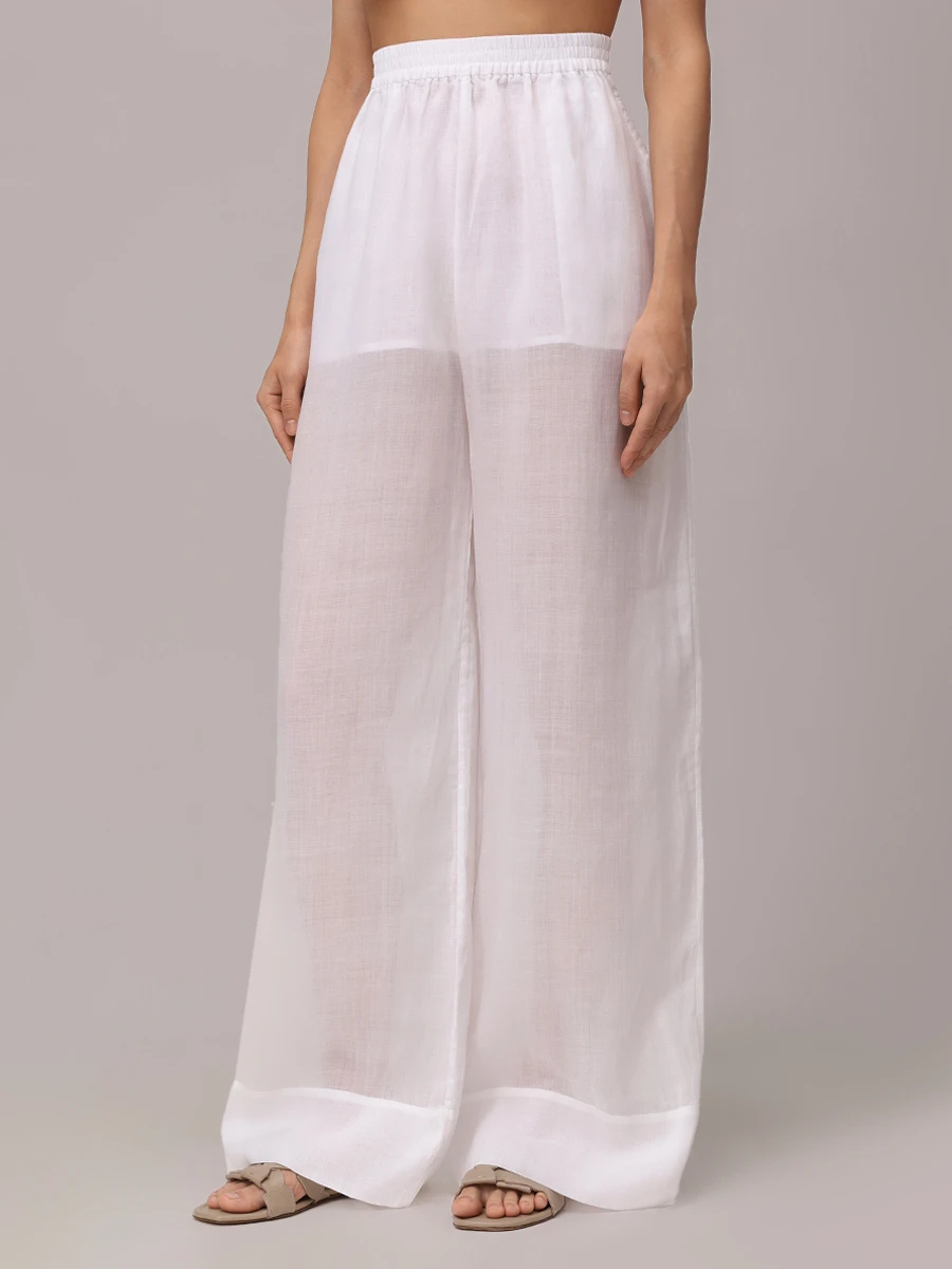 Брюки из рами FISICO FN59N0 Белый  Фото 5