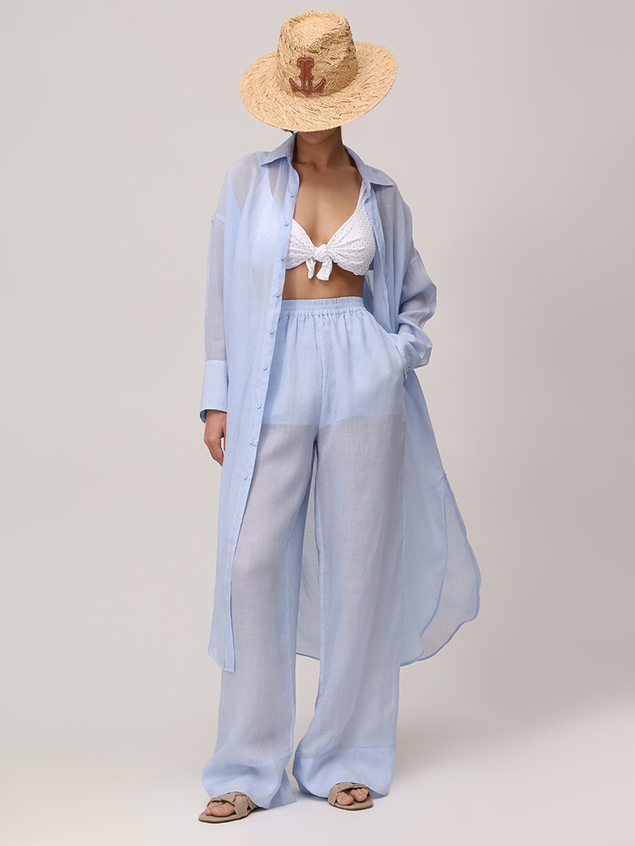 

Брюки из рами, Голубой, FN59N0