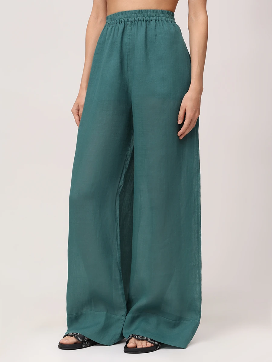 Брюки из рами FISICO FN59N0 Зеленый  Фото 5