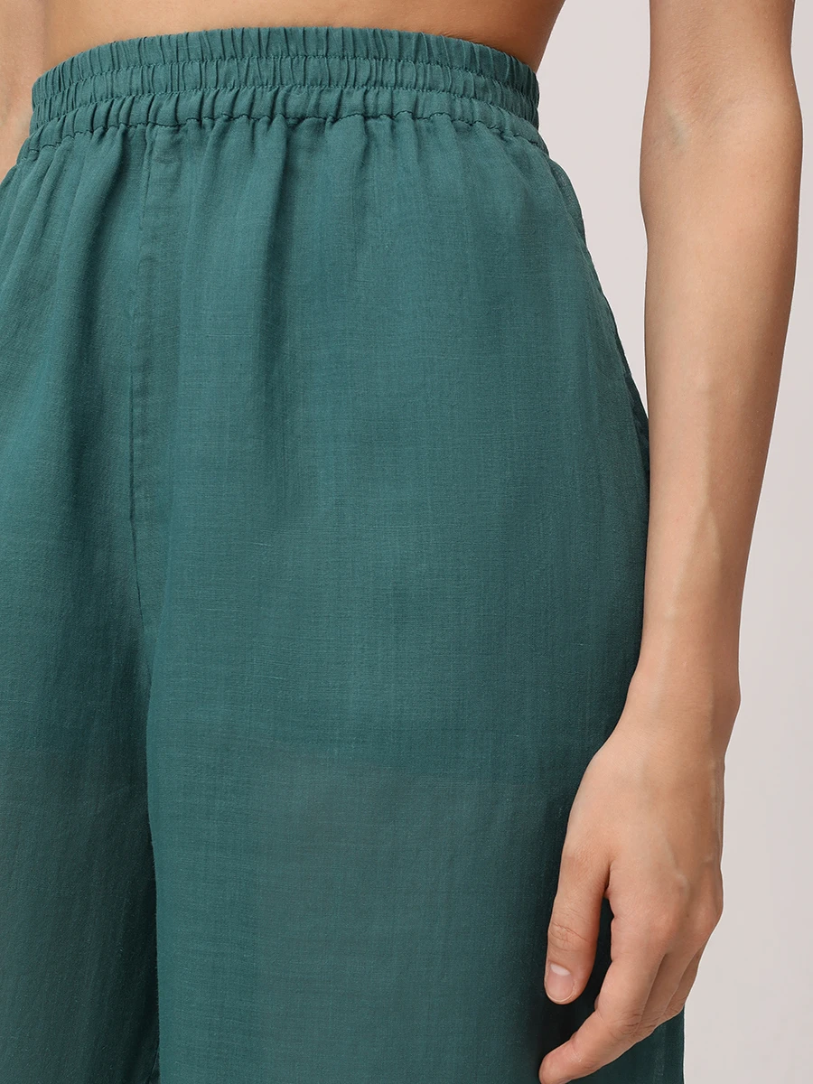 Брюки из рами FISICO FN59N0 Зеленый  Фото 6