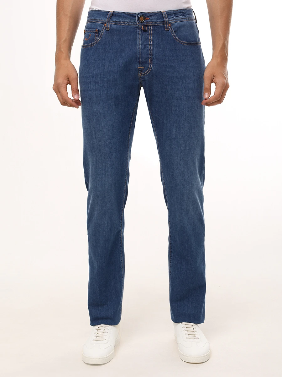 Джинсы Slim Fit хлопковые JACOB COHEN JUM_QE004 058 S3735 V2 200D Голубой  Фото 4