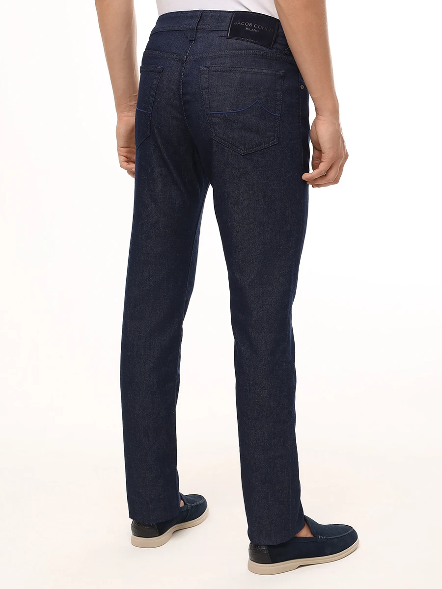 Джинсы Slim Fit хлопковые JACOB COHEN JUM_QE004 057 S2851 R1 100D Темно- Синий  Фото 3