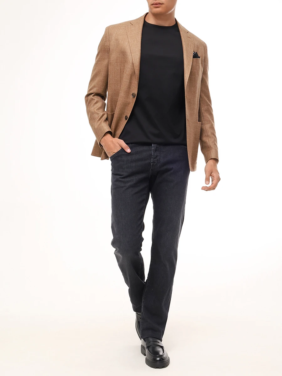 Джинсы Regular Fit хлопковые JACOB COHEN JUM_QE005 030 S4126 R2 500D Черный  Фото 2