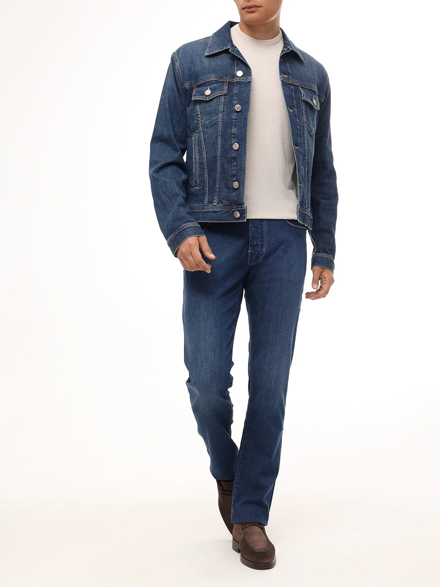 Джинсы Slim Fit хлопковые JACOB COHEN JUM_QM004 065 S4253 S1 100D Синий  Фото 2