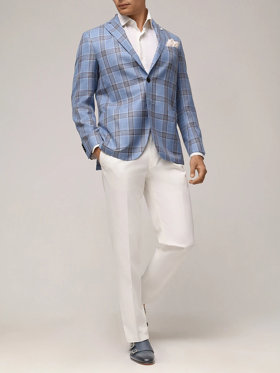 Пиджак из шерсти и шелка LUBIAM 52079/1/2473 Полоска  Фото 2