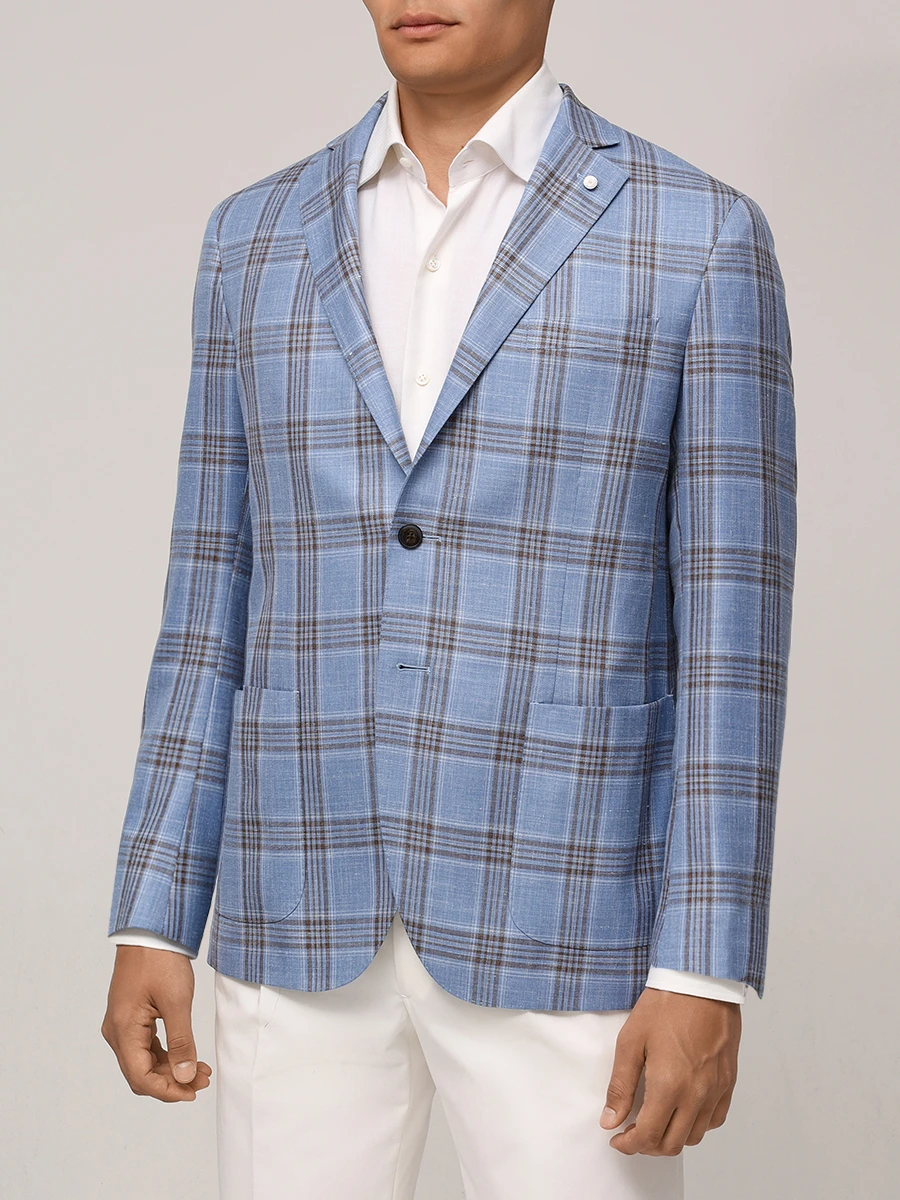 Пиджак из шерсти и шелка LUBIAM 52079/1/2473 Полоска  Фото 4