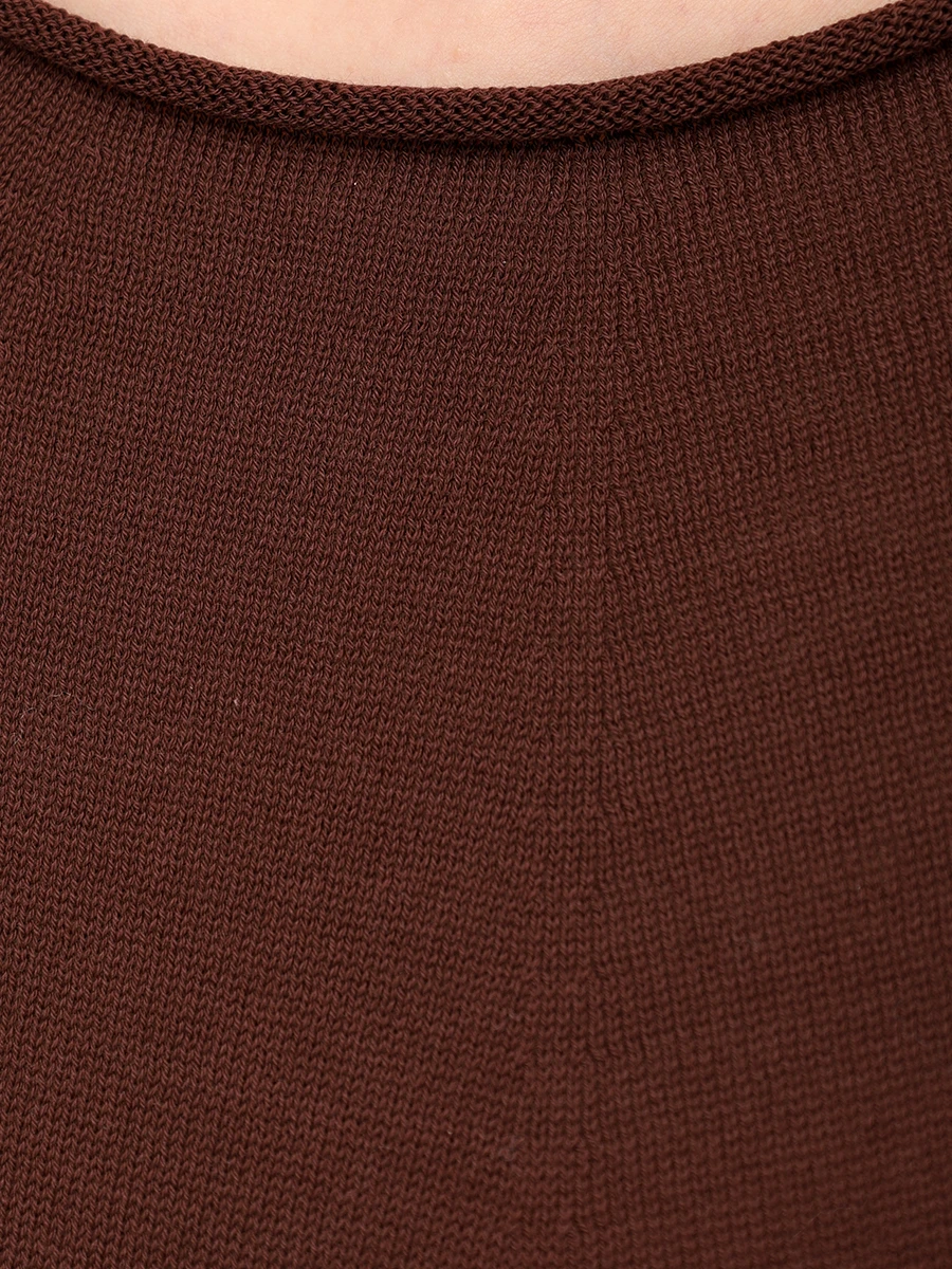 Джемпер хлопковый AGNONA K108110-U-4C120LU M41 Коричневый  Фото 6