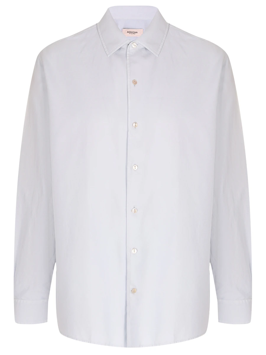 

Рубашка Regular Fit из хлопка и шелка, Голубой, TD07U1U-N-U2084U A07