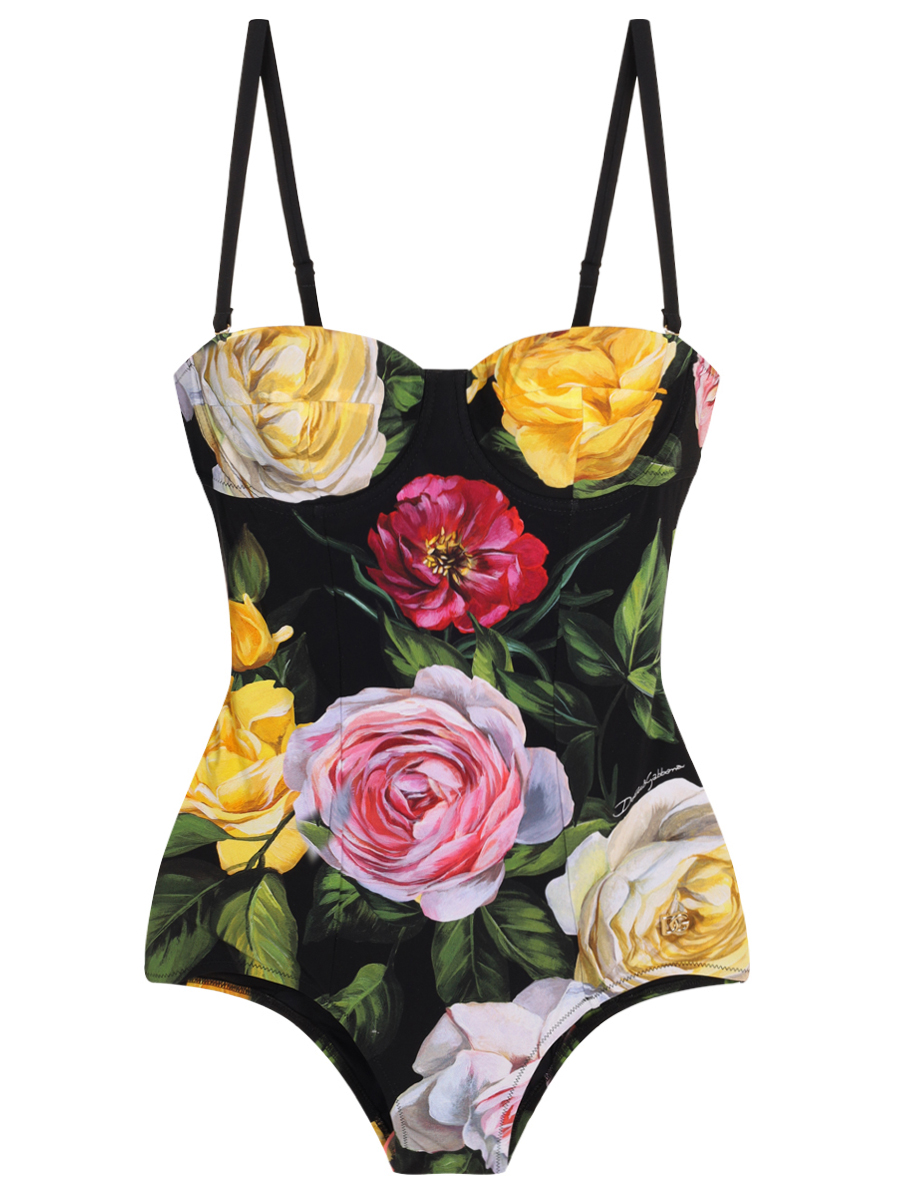 Купальник сплошной с принтом DOLCE & GABBANA