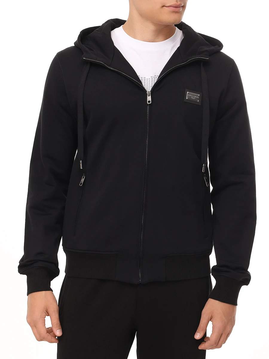 Олимпийка хлопковая DOLCE & GABBANA G9ABIT G7F2G N0000 Черный  Фото 4