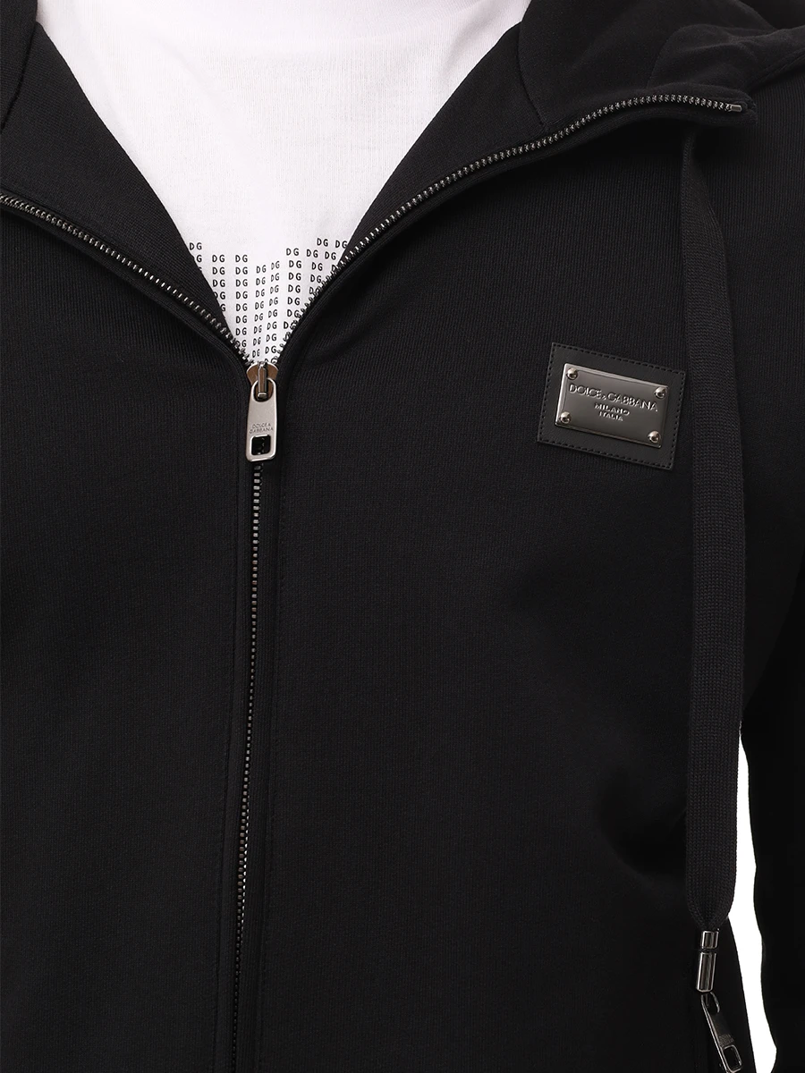 Олимпийка хлопковая DOLCE & GABBANA G9ABIT G7F2G N0000 Черный  Фото 5