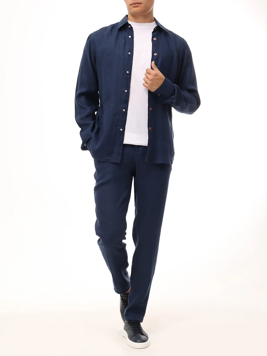 Костюм льняной KITON UMCBUBAH092861000/UPN01H0928610001 Синий  Фото 2