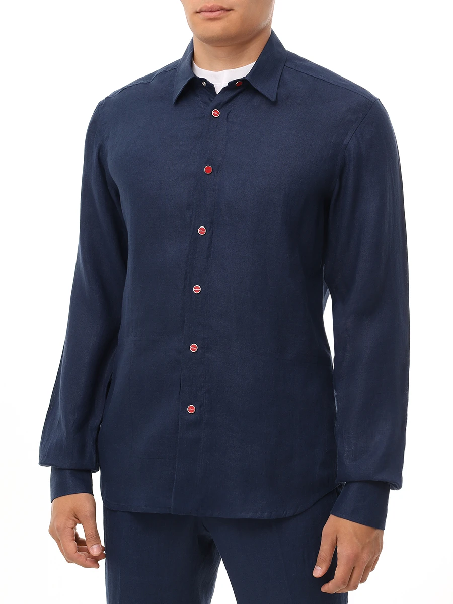 Костюм льняной KITON UMCBUBAH092861000/UPN01H0928610001 Синий  Фото 4