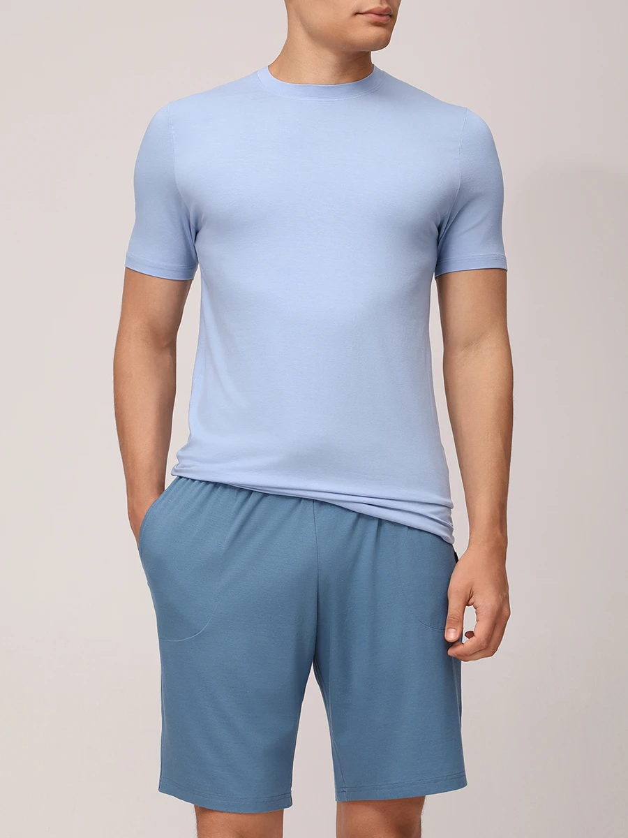 

Футболка из модала, Голубой, 700-1341/531