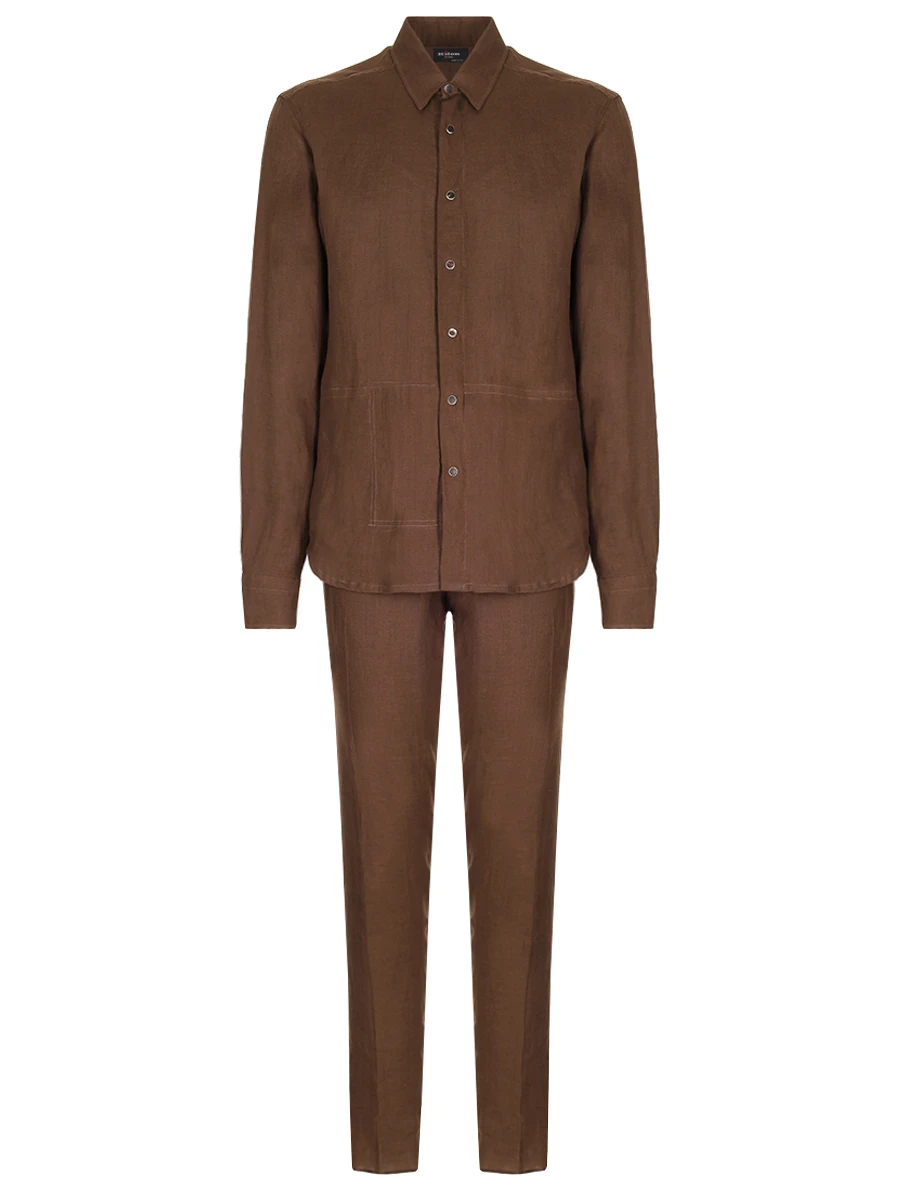 Костюм льняной KITON UMCBUBAH092861600/UPN01H0928616001 Коричневый 