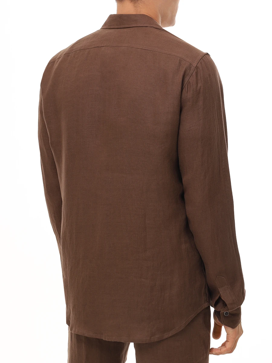Костюм льняной KITON UMCBUBAH092861600/UPN01H0928616001 Коричневый  Фото 3