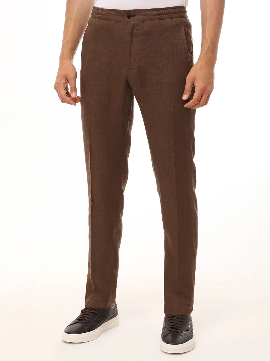 Костюм льняной KITON UMCBUBAH092861600/UPN01H0928616001 Коричневый  Фото 8