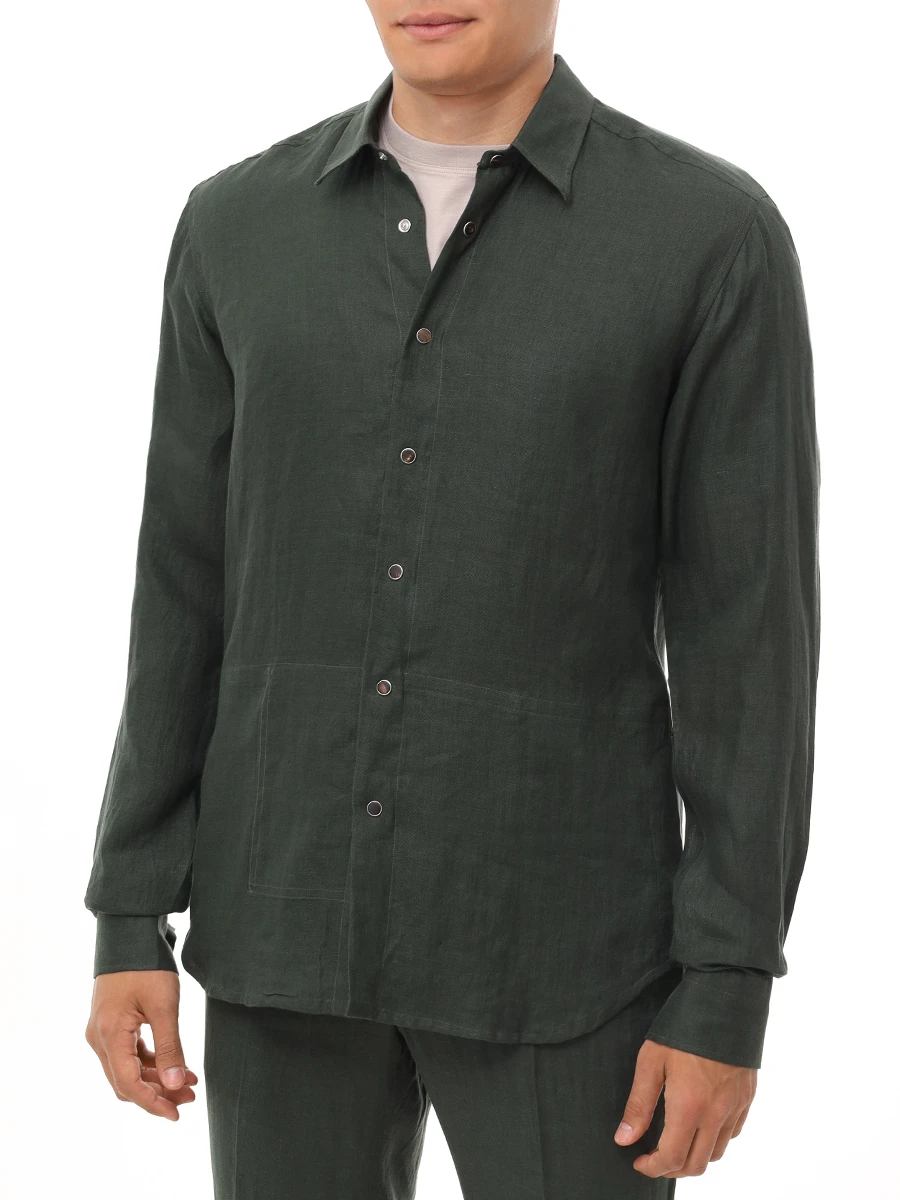 Костюм льняной KITON UMCBUBAH092861100/UPN01H0928611001 Зеленый  Фото 4