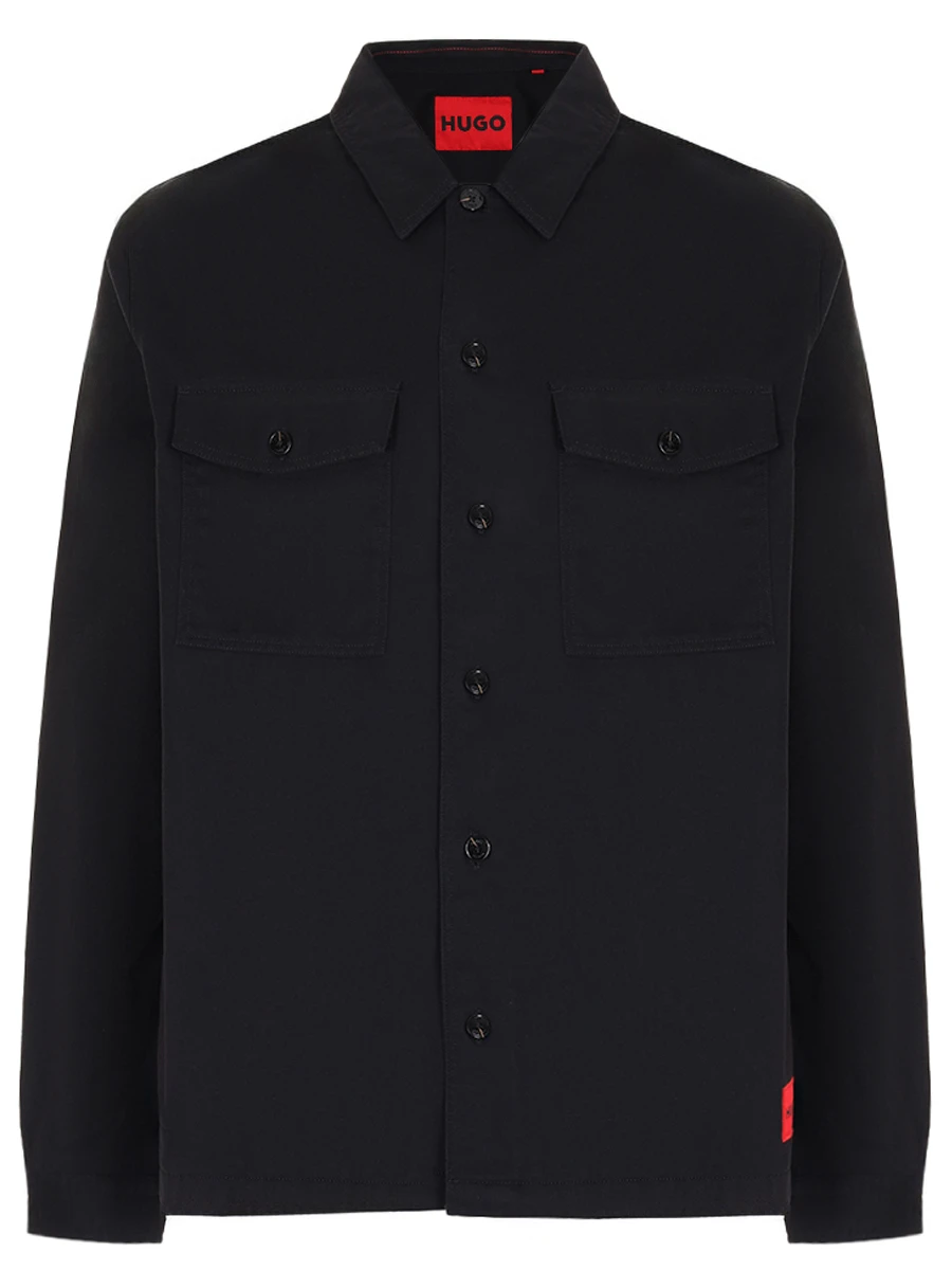 Рубашка Regular Fit хлопковая HUGO 50468744/001 Черный 
