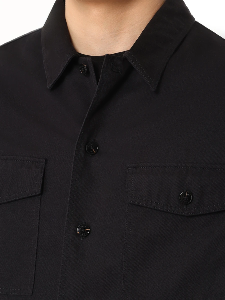 Рубашка Regular Fit хлопковая HUGO 50468744/001 Черный  Фото 5