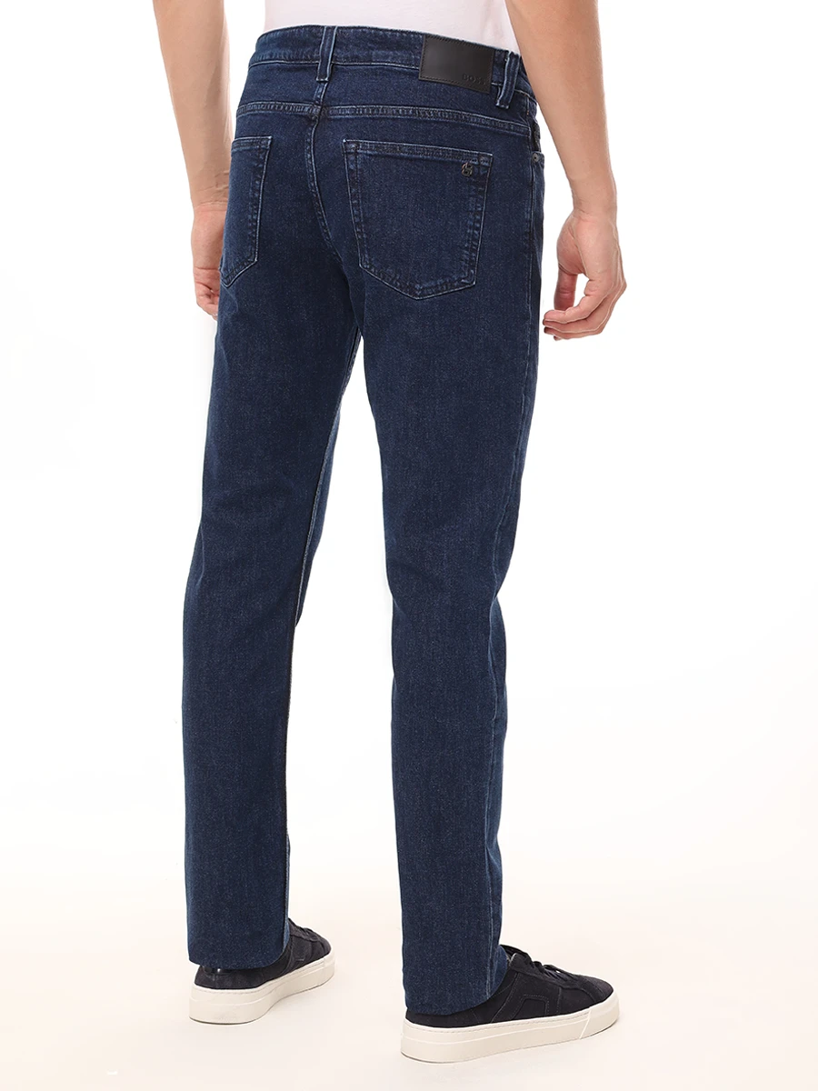 Джинсы Slim Fit хлопковые BOSS 50532515/407 Синий  Фото 3