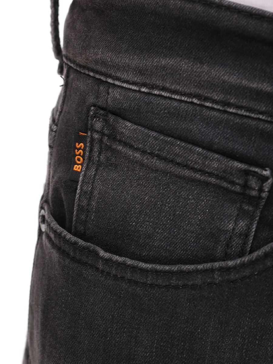 Джинсы Regular Fit хлопковые BOSS 50534691/005 Серый  Фото 6