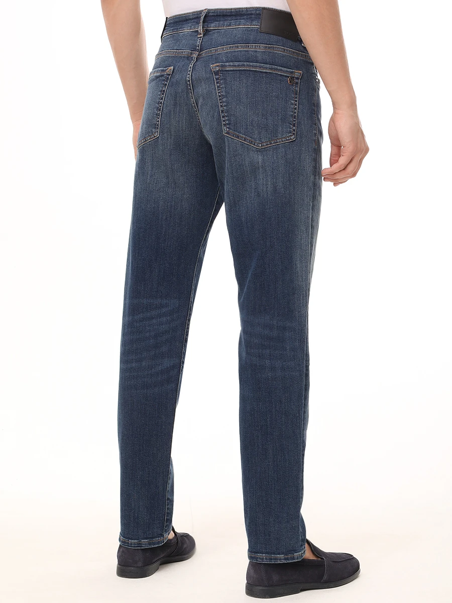 Джинсы Regular Fit хлопковые BOSS 50532533/422 Голубой  Фото 3