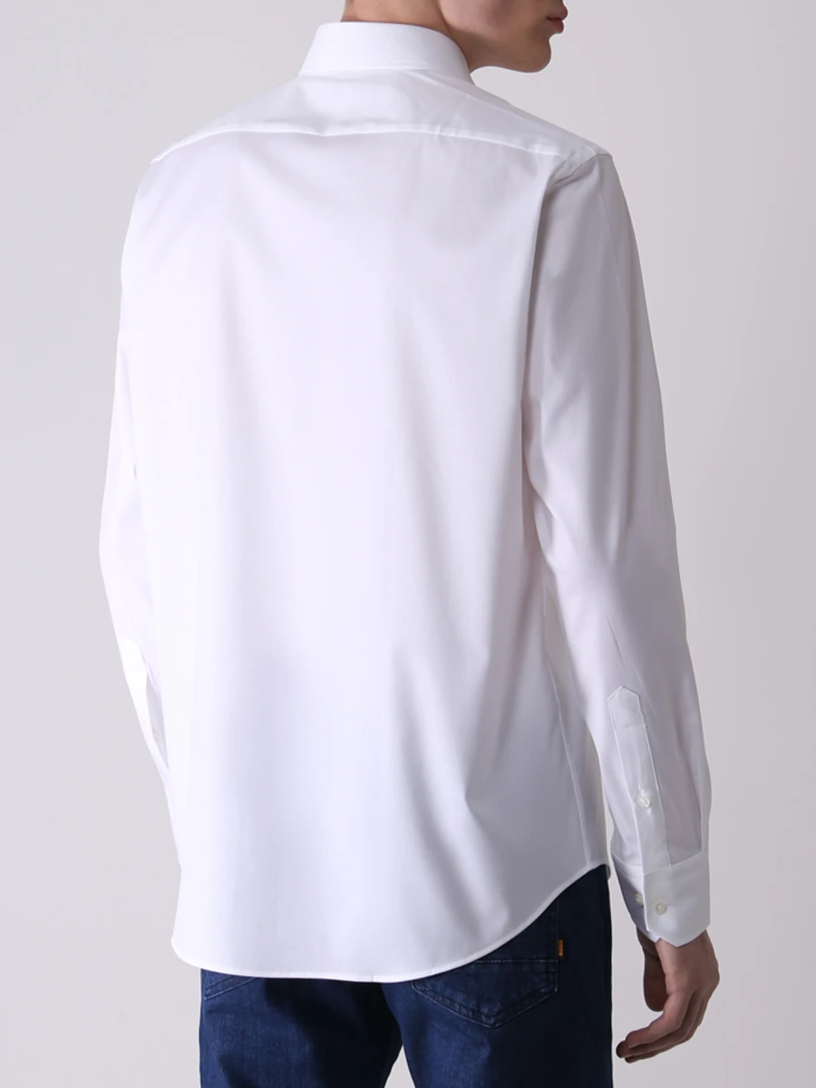 Рубашка Regular Fit хлопковая BOSS 50479948/100 Белый  Фото 3