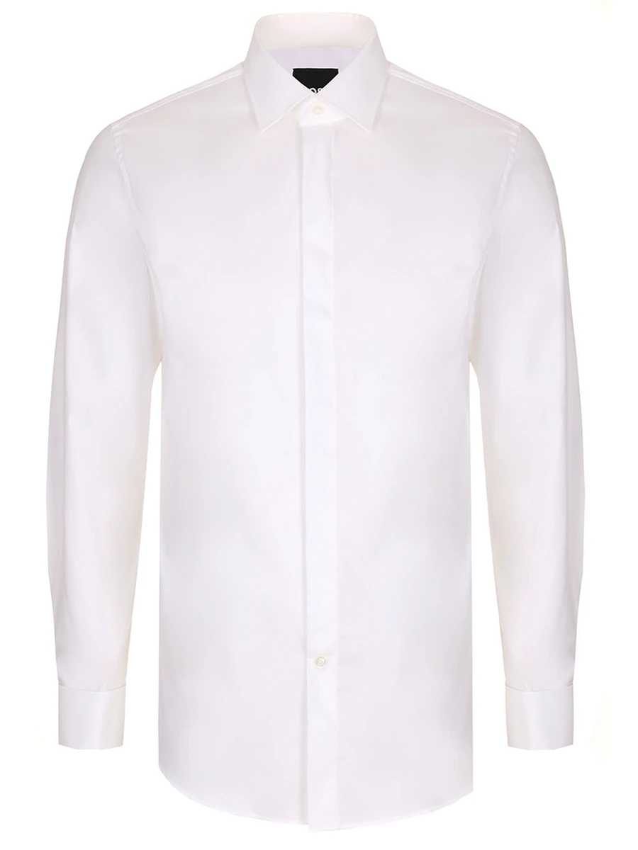 Рубашка Slim Fit хлопковая BOSS 50480093/100 Белый 