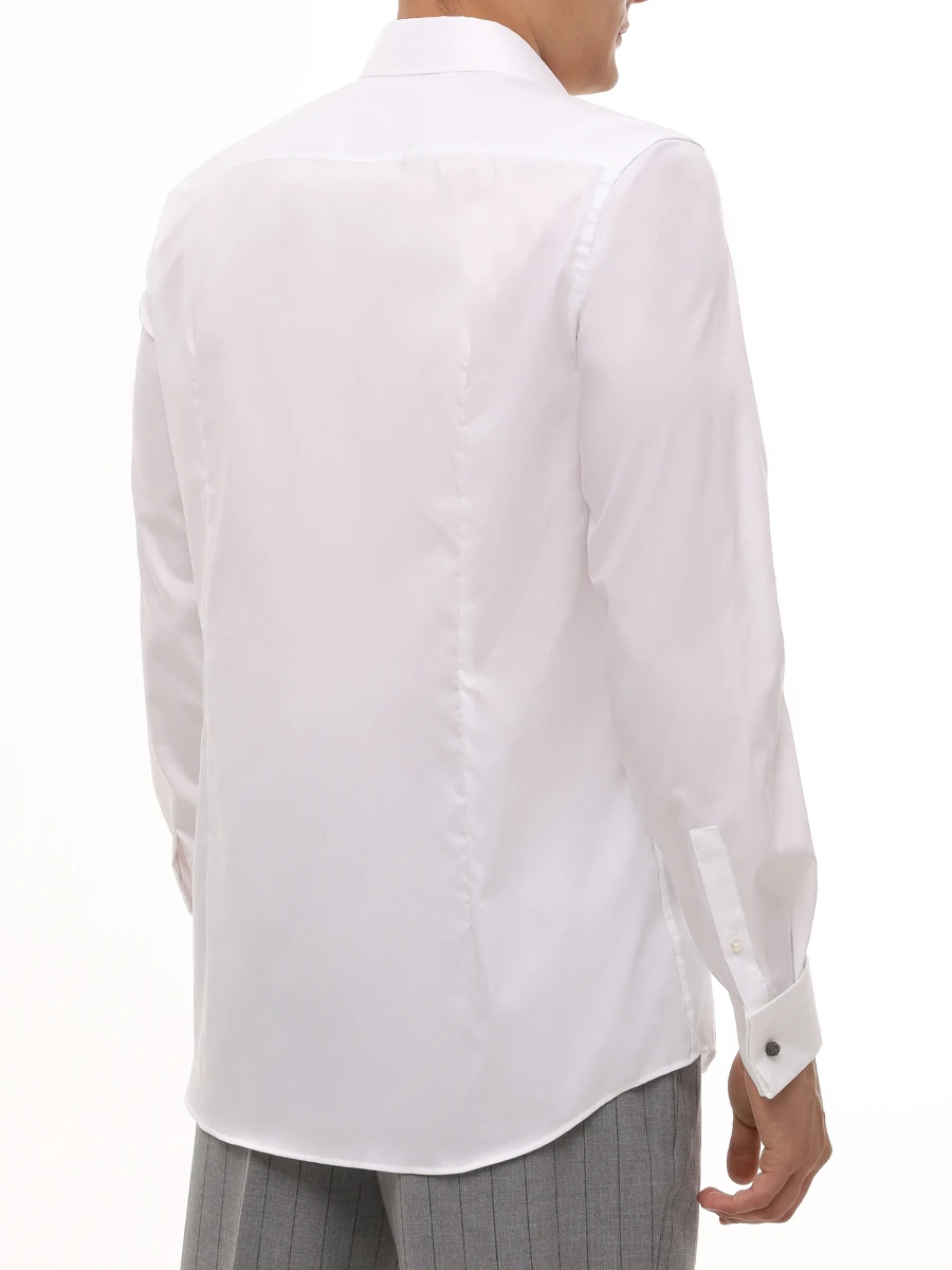 Рубашка Slim Fit хлопковая BOSS 50480093/100 Белый  Фото 3