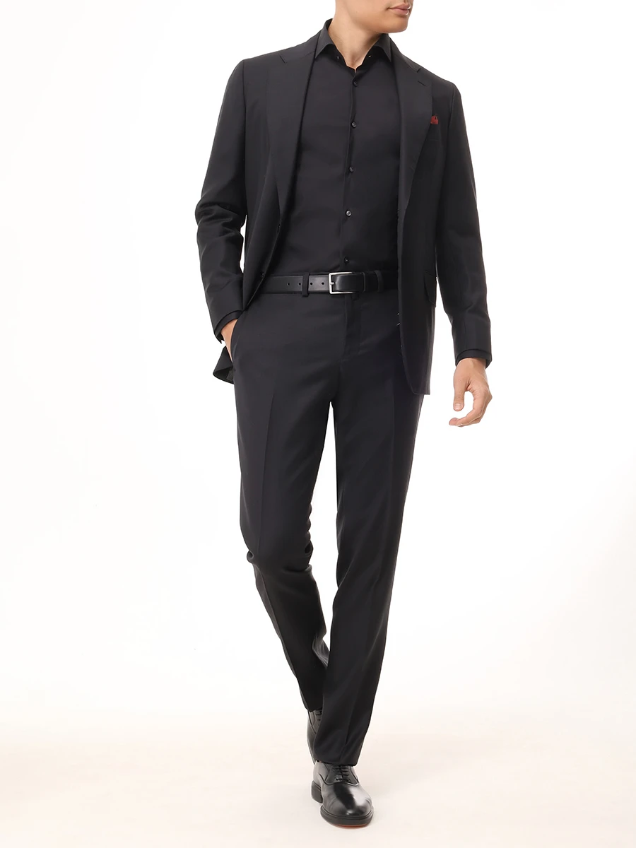 Рубашка Slim Fit хлопковая BOSS 50479915/001 Черный  Фото 2