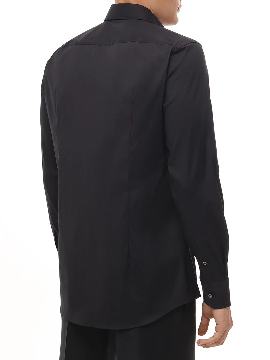 Рубашка Slim Fit хлопковая BOSS 50479915/001 Черный  Фото 3